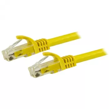 StarTech.com 15m CAT6 Ethernet-Kabel – Gelb, CAT 6 Gigabit Ethernet Draht – 250 MHz 100W PoE RJ45 UTP Netzwerk-/Patchkabel, rastnasenfrei mit Zugentlastung, einzeln getestet