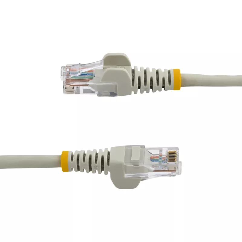 StarTech.com Cat5e Patchkabel mit rastnasenfreien RJ45-Steckern – 15 m, Grau