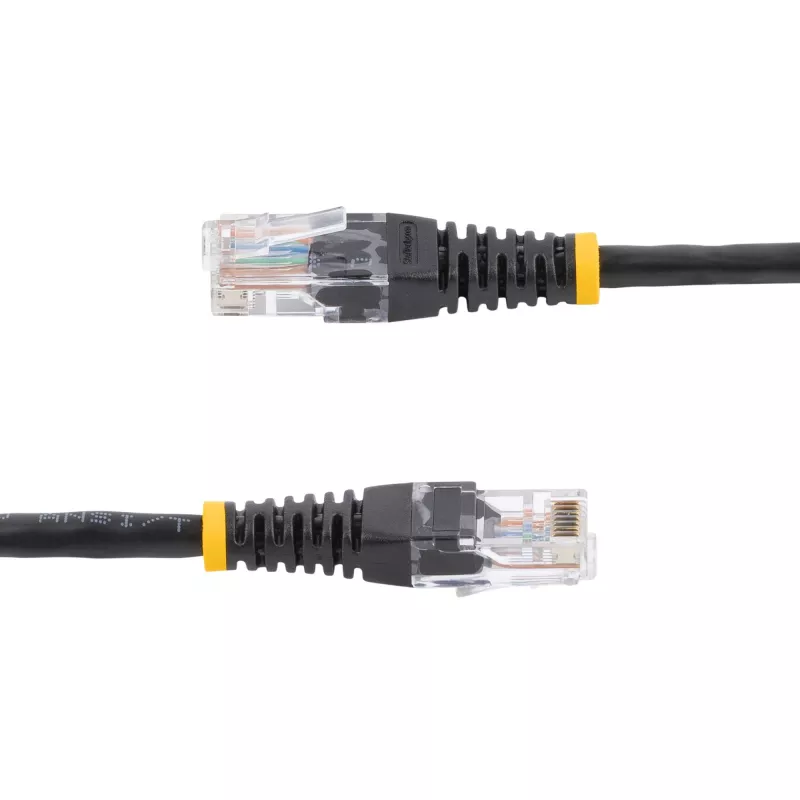 StarTech.com Cat5e Patchkabel mit vergossenen RJ45-Steckern – 15 m – Schwarz