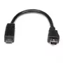 StarTech.com 15 cm Micro-USB auf Mini-USB Adapter Kabel M/W, 0,15 m, Mini-USB B, Micro-USB A, Stecker/Buchse, Schwarz