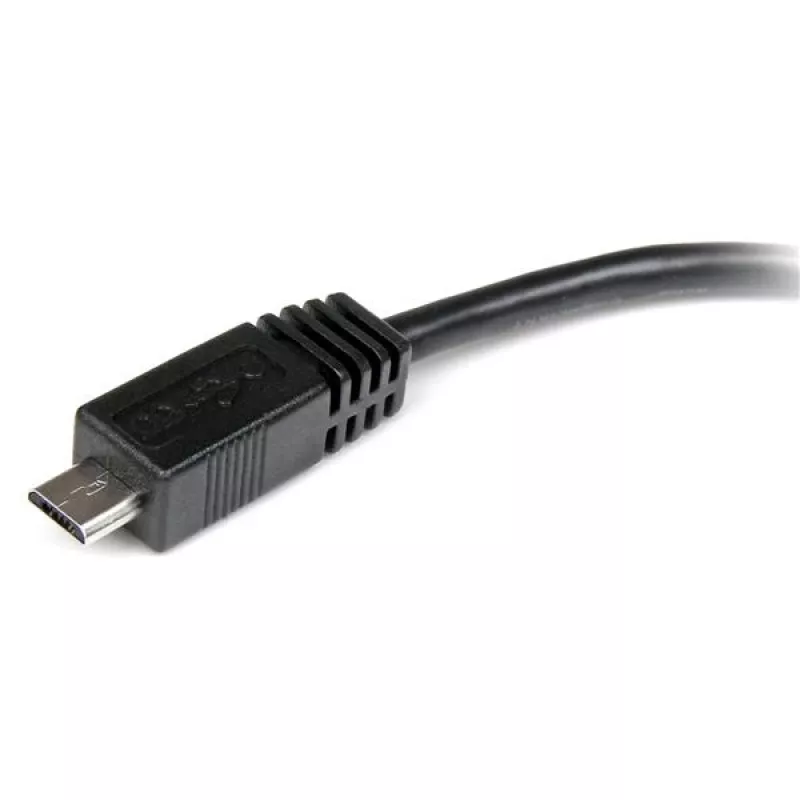 StarTech.com 15 cm Micro-USB auf Mini-USB Adapter Kabel M/W, 0,15 m, Mini-USB B, Micro-USB A, Stecker/Buchse, Schwarz