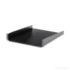 StarTech.com 2U Server-Rack-Einlegeboden – Universeller auskragender Rack-Montageboden für 19-Zoll-Netzwerkausrüstungs-Rack und -Schrank – Hochbelastbarer Stahl – Tragfähigkeit 22,6 kg – 22 Zoll tiefes Tablett, Schwarz