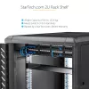 StarTech.com 2U Server-Rack-Einlegeboden – Universeller auskragender Rack-Montageboden für 19-Zoll-Netzwerkausrüstungs-Rack und -Schrank – Hochbelastbarer Stahl – Tragfähigkeit 22,6 kg – 22 Zoll tiefes Tablett, Schwarz