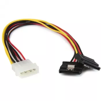 StarTech.com 30,5 cm LP4 auf 2x einrastende SATA-Strom-Y-Kabel-Splitter-Adapter – 4-pol. LP4 auf duale SATA