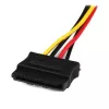 StarTech.com 30,5 cm LP4 auf 2x einrastende SATA-Strom-Y-Kabel-Splitter-Adapter – 4-pol. LP4 auf duale SATA