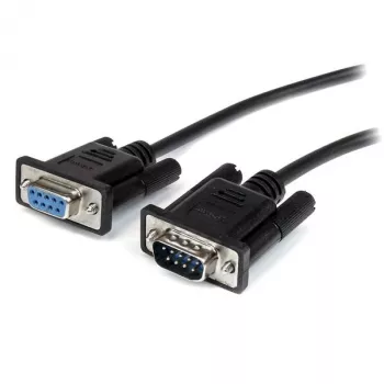 StarTech.com 1m Schwarz gerade Through DB9 RS232 Serielles Kabel - M/F