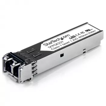StarTech.com Cisco SFP-GE-S kompatibles SFP-Modul – 1000BASE-SX – 1GbE Multimode-Glasfaser-MMF-Transceiver – 1GE Gigabit-Ethernet-SFP – LC 550m – 850nm – DDM Cisco IE3400, IE3300, IE3200
