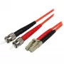 StarTech.com 1 m Glasfaserkabel – Multimode Duplex 50/125 – LSZH-Faser-Jumperkabel – LC/ST