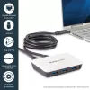 StarTech.com USB 3.0 zu Gigabit Ethernet NIC Netzwerkadapter mit 3-Port-Hub - Weiß