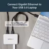 StarTech.com USB 3.0 zu Gigabit Ethernet NIC Netzwerkadapter mit 3-Port-Hub - Weiß