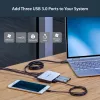StarTech.com USB 3.0 zu Gigabit Ethernet NIC Netzwerkadapter mit 3-Port-Hub - Weiß