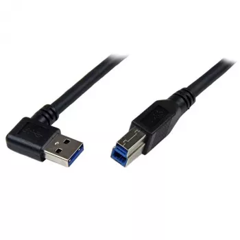 StarTech.com 1m Schwarz SuperSpeed USB 3.0 Kabel - Rechtwinkliger A auf B - M/M