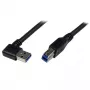 StarTech.com 1m Schwarz SuperSpeed USB 3.0 Kabel - Rechtwinkliger A auf B - M/M
