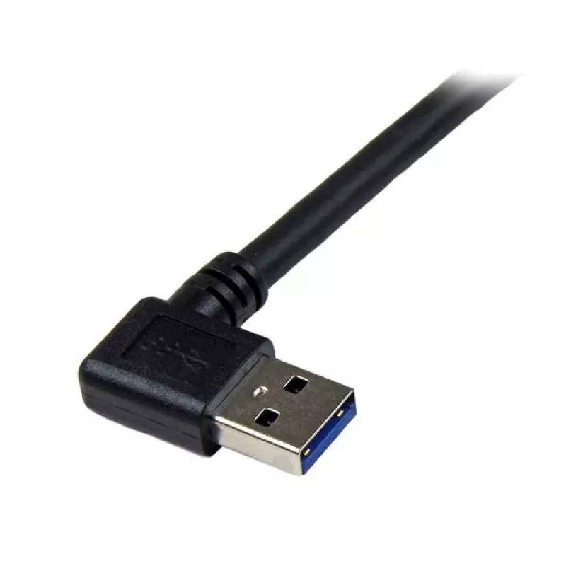 StarTech.com 1m Schwarz SuperSpeed USB 3.0 Kabel - Rechtwinkliger A auf B - M/M