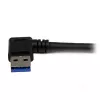 StarTech.com 1m Schwarz SuperSpeed USB 3.0 Kabel - Rechtwinkliger A auf B - M/M