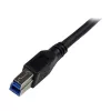 StarTech.com 1m Schwarz SuperSpeed USB 3.0 Kabel - Rechtwinkliger A auf B - M/M