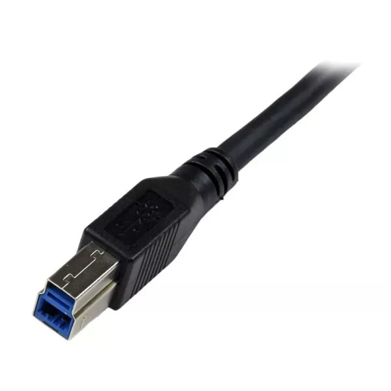 StarTech.com 1m Schwarz SuperSpeed USB 3.0 Kabel - Rechtwinkliger A auf B - M/M