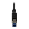 StarTech.com 1m Schwarz SuperSpeed USB 3.0 Kabel - Rechtwinkliger A auf B - M/M