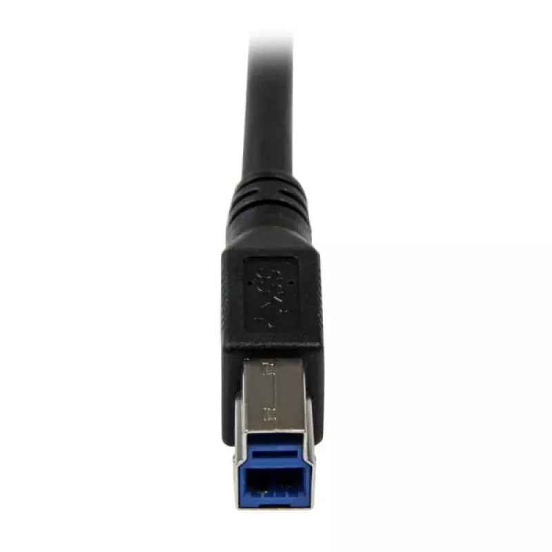StarTech.com 1m Schwarz SuperSpeed USB 3.0 Kabel - Rechtwinkliger A auf B - M/M
