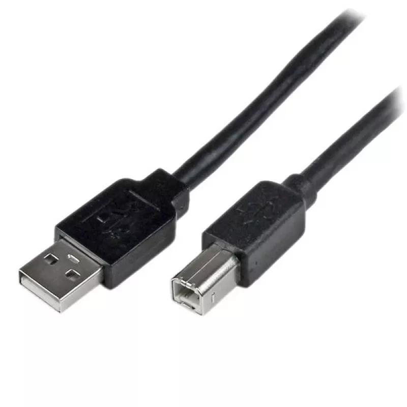 StarTech.com 20 m aktives USB-2.0-A-auf-B-Kabel, langes USB-Kabel, USB-Druckerkabel, 1x USB A (M), 1x USB B (M), Schwarz