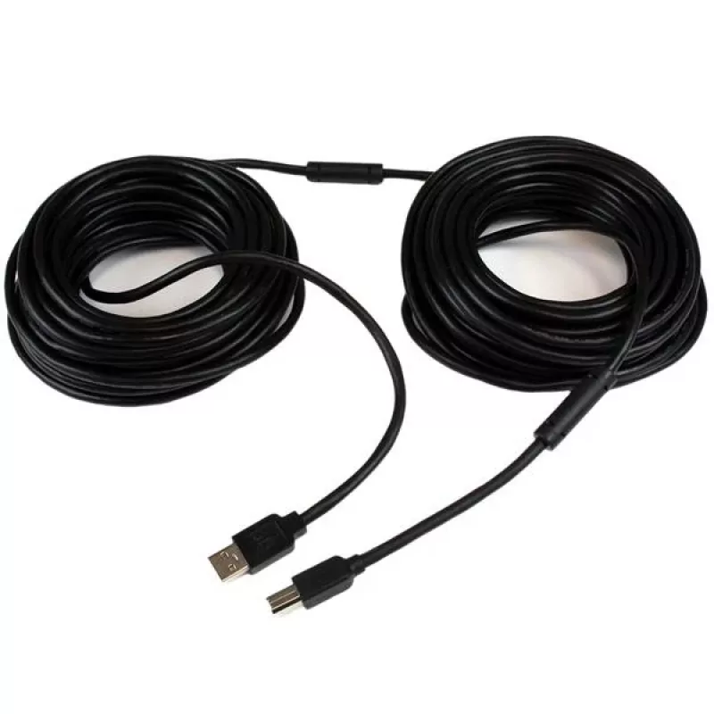 StarTech.com 20 m aktives USB-2.0-A-auf-B-Kabel, langes USB-Kabel, USB-Druckerkabel, 1x USB A (M), 1x USB B (M), Schwarz