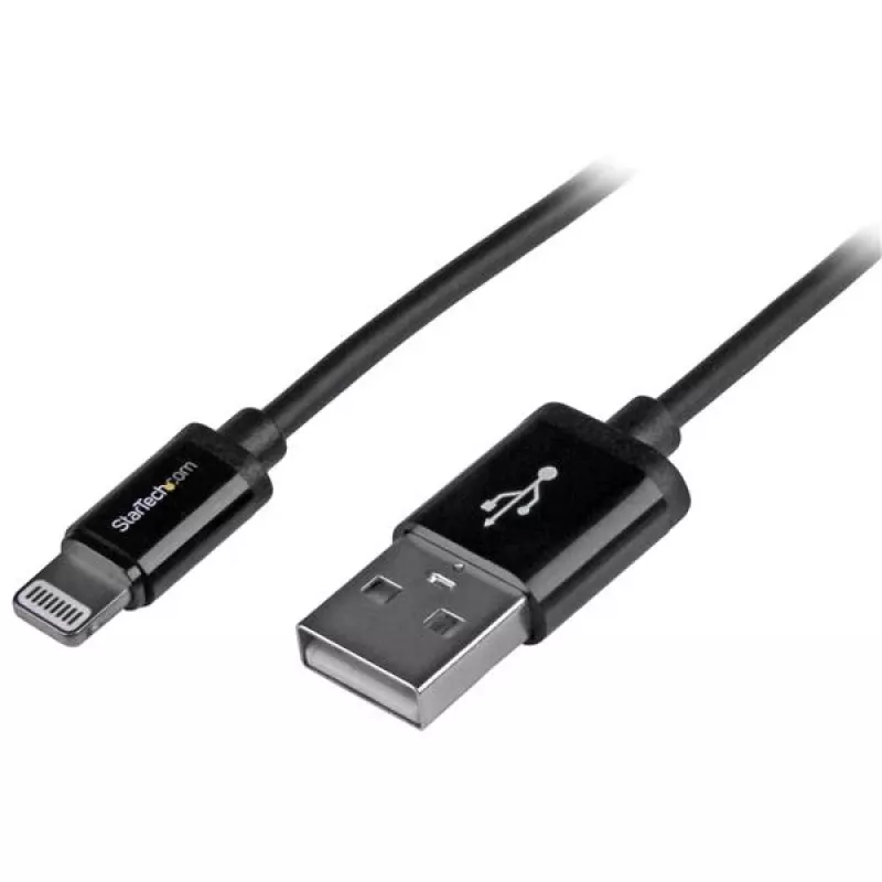 StarTech.com 1 m USB-auf-Lightning-Kabel – iPhone/iPad/iPod-Ladekabel – Hochgeschwindigkeits-Lightning-auf-USB-Kabel – Apple MFi-zertifiziert – Schwarz