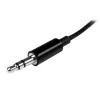 StarTech.com Schwarzer schlank Mini-Klinken-Kopfhörer-Splitterkabel-Adapter – 3,5 mm Stecker auf 2x 3,5 mm Buchse