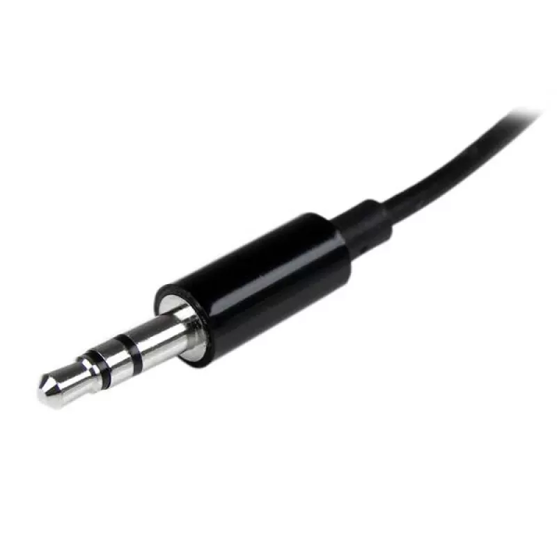 StarTech.com Schwarzer schlank Mini-Klinken-Kopfhörer-Splitterkabel-Adapter – 3,5 mm Stecker auf 2x 3,5 mm Buchse