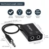 StarTech.com Schwarzer schlank Mini-Klinken-Kopfhörer-Splitterkabel-Adapter – 3,5 mm Stecker auf 2x 3,5 mm Buchse