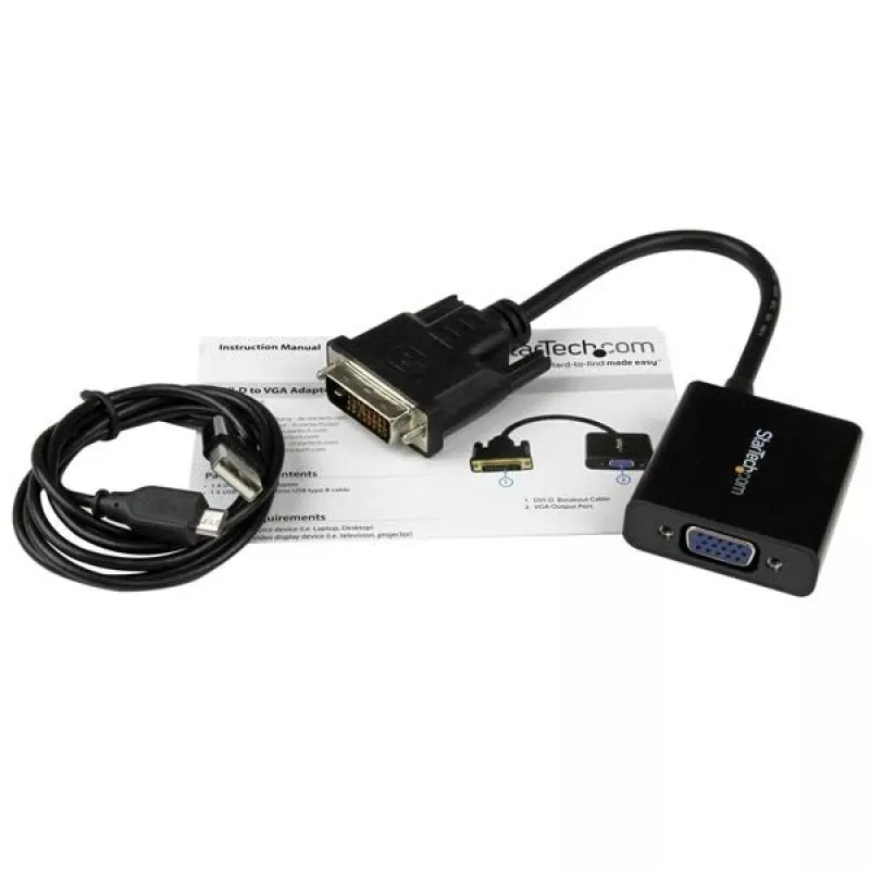 StarTech.com DVI-D-auf-VGA-Aktivadapter-Konverterkabel – 1080p