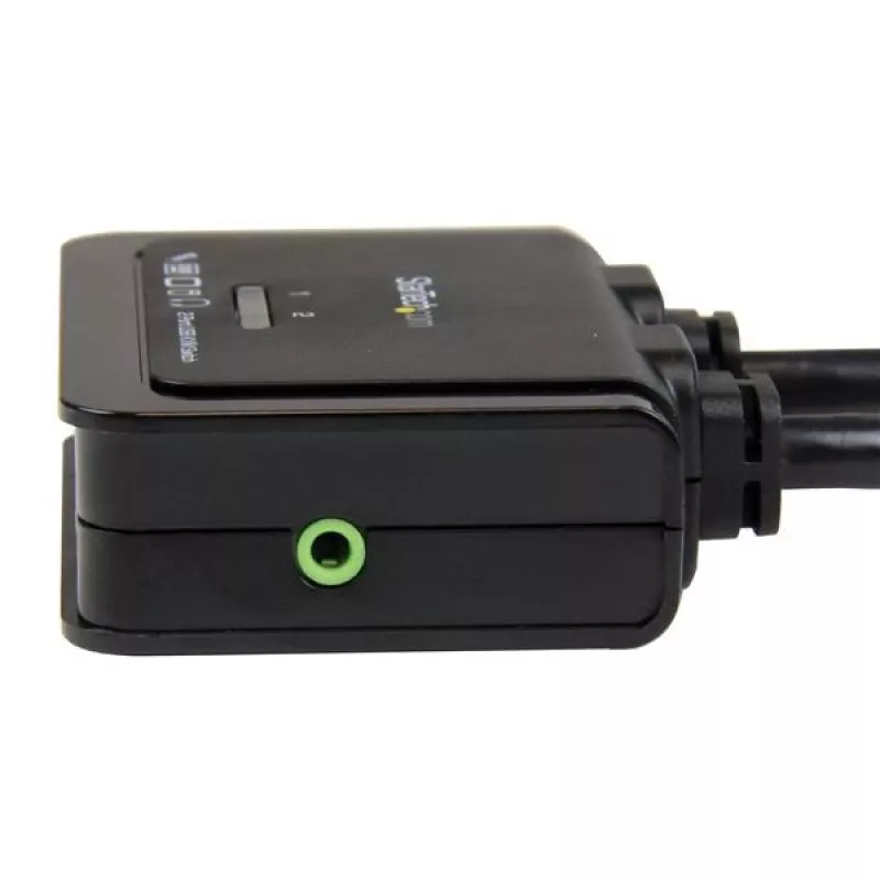 StarTech.com 2-Port USB HDMI Kabel-KVM-Switch mit Audio und Fernschalter – USB-gespeist
