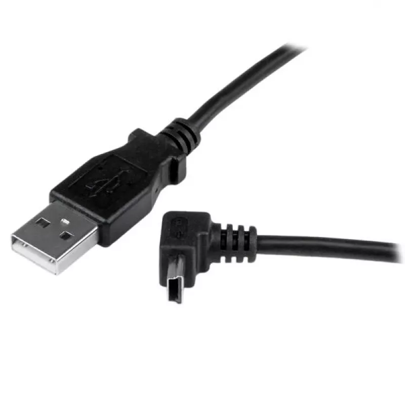 StarTech.com 1m Mini-USB-Kabel - A auf nach oben abgewinkelten Mini-B, 1 m, USB A, Mini-USB B, USB 2.0, Male/Male, Schwarz