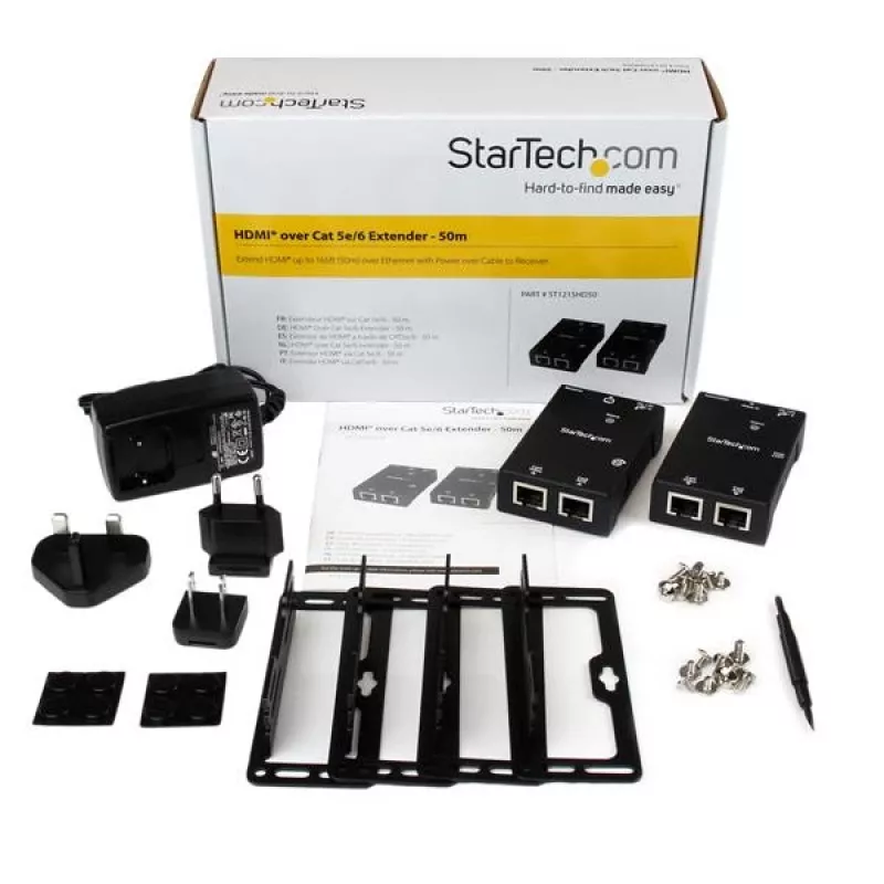 StarTech.com HDMI Over CAT5e/CAT6 Extender mit Power Over Kabel – 50 m (165 ft)