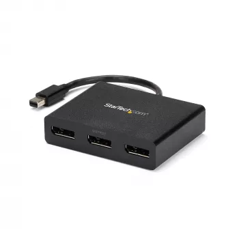 StarTech.com 3-Port Multi-Monitor-Adapter – Mini DisplayPort auf DisplayPort MST-Hub, Dual 4K 30Hz & 1x 1080p – Video-Splitter für erweiterten Desktop-Modus nur unter Windows – mDP 1.2 auf 3x DP