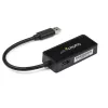 StarTech.com USB 3.0 auf Gigabit Ethernet Adapter NIC mit USB-Port – Schwarz