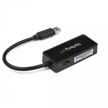 StarTech.com USB 3.0 auf Gigabit Ethernet Adapter NIC mit USB-Port – Schwarz