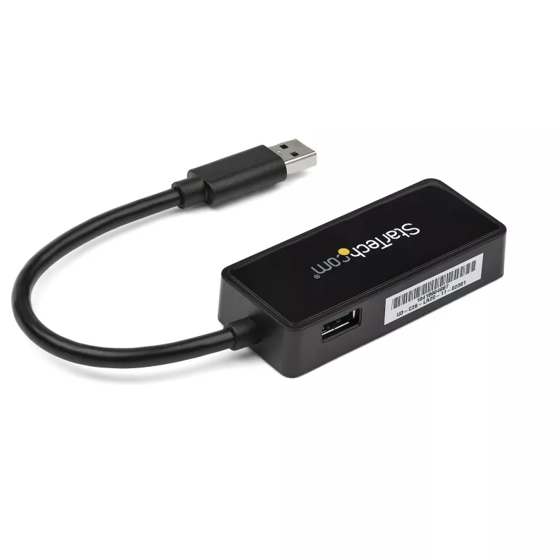 StarTech.com USB 3.0 auf Gigabit Ethernet Adapter NIC mit USB-Port – Schwarz