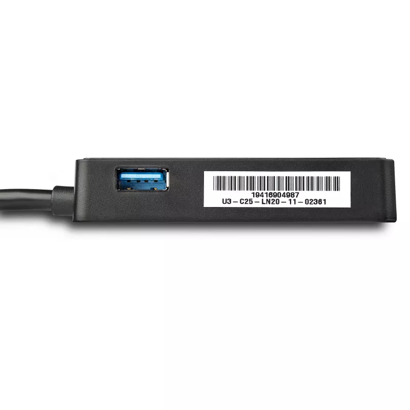 StarTech.com USB 3.0 auf Gigabit Ethernet Adapter NIC mit USB-Port – Schwarz