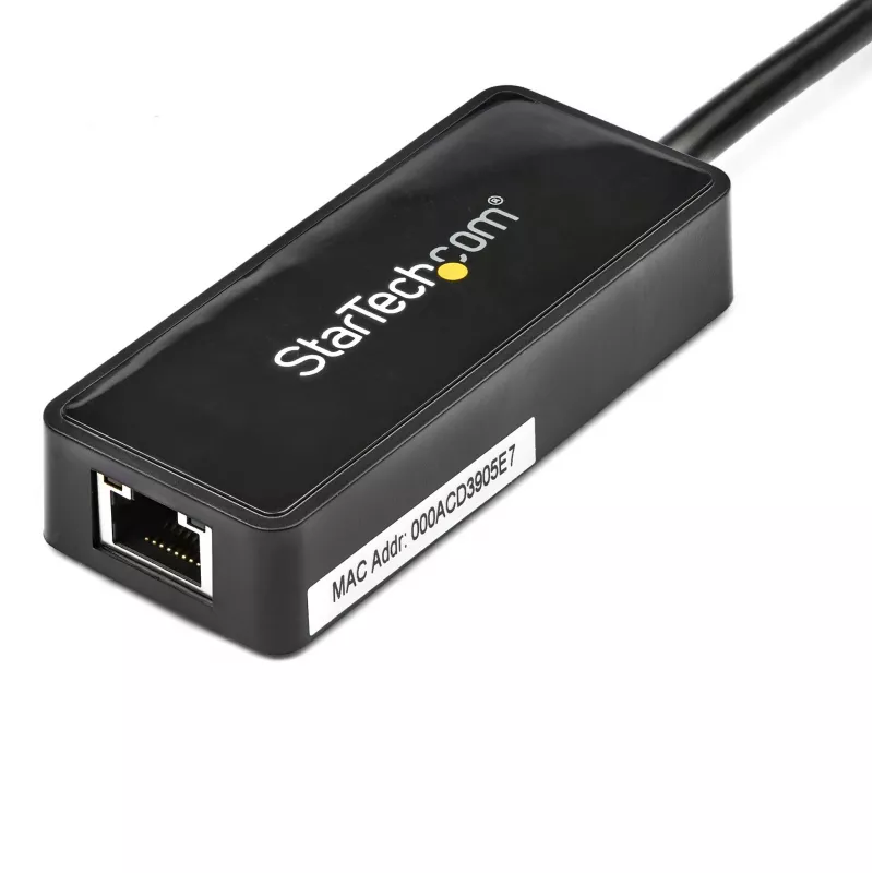 StarTech.com USB 3.0 auf Gigabit Ethernet Adapter NIC mit USB-Port – Schwarz