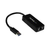 StarTech.com USB 3.0 auf Gigabit Ethernet Adapter NIC mit USB-Port – Schwarz