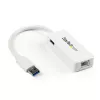 StarTech.com USB 3.0 auf Gigabit Ethernet Adapter NIC mit USB-Port – Weiß