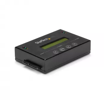 StarTech.com 1:1 Standalone-Festplatten-Duplizierer & -Löscher, SATA HDD/SSD Disk-Kloner & -Löscher, LCD-Anzeige, TAA-konform, betriebssystemunabhängig