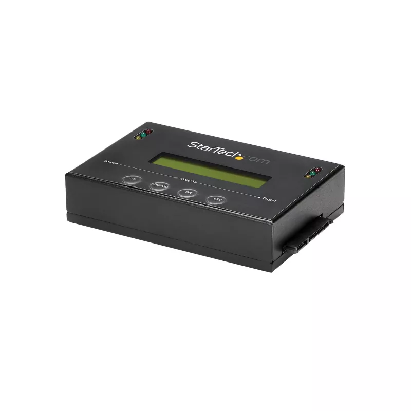 StarTech.com 1:1 Standalone-Festplatten-Duplizierer & -Löscher, SATA HDD/SSD Disk-Kloner & -Löscher, LCD-Anzeige, TAA-konform, betriebssystemunabhängig
