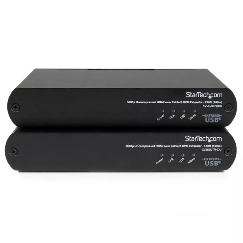 StarTech.com USB HDMI over Cat 5e / Cat 6 KVM-Konsolen-Extender mit unkomprimiertem 1080p-Video – 100 m