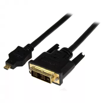 StarTech.com 2 m Micro-HDMI-auf-DVI-Kabel – Micro-HDMI-auf-DVI-Adapterkabel – Videoschnittstellenkabel Micro-HDMI Typ D auf DVI-D Single Link Monitor/Display/Projektor – Langlebig