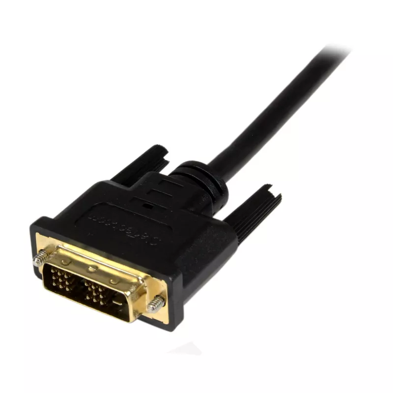 StarTech.com 2 m Micro-HDMI-auf-DVI-Kabel – Micro-HDMI-auf-DVI-Adapterkabel – Videoschnittstellenkabel Micro-HDMI Typ D auf DVI-D Single Link Monitor/Display/Projektor – Langlebig