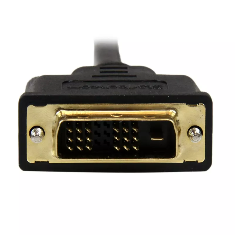 StarTech.com 2 m Micro-HDMI-auf-DVI-Kabel – Micro-HDMI-auf-DVI-Adapterkabel – Videoschnittstellenkabel Micro-HDMI Typ D auf DVI-D Single Link Monitor/Display/Projektor – Langlebig