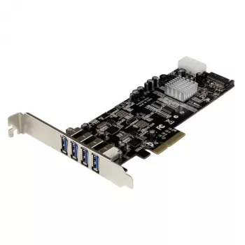 StarTech.com 4 Port PCI Express (PCIe) SuperSpeed USB 3.0 Kartenadapter mit 2 dedizierten 5-Gbit/s-Kanälen – UASP – SATA / LP4 Stromversorgung