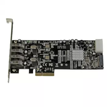 StarTech.com 4 Port PCI Express (PCIe) SuperSpeed USB 3.0 Kartenadapter mit 2 dedizierten 5-Gbit/s-Kanälen – UASP – SATA / LP4 Stromversorgung