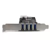StarTech.com 4 Port PCI Express (PCIe) SuperSpeed USB 3.0 Kartenadapter mit 2 dedizierten 5-Gbit/s-Kanälen – UASP – SATA / LP4 Stromversorgung